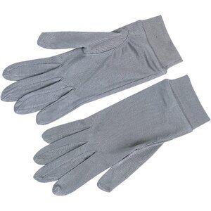 Women's Gray Pure Silk Sunscreen UV Protection Silk Elastic Index Gloves